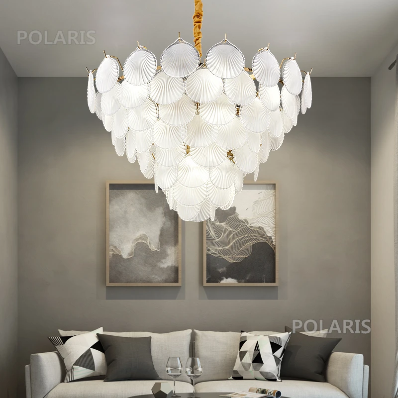 Шелковая люстра освещения стеклянные листья люстр люстра светильник подвесной светильник LED для гостиной, столовой, спальни на.