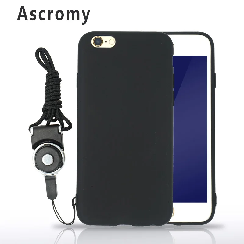Чехол Ascromy для iPhone 6s матовая мягкая гибкая крышка ТПУ Apple 6 S iPhone6 с черным шейным