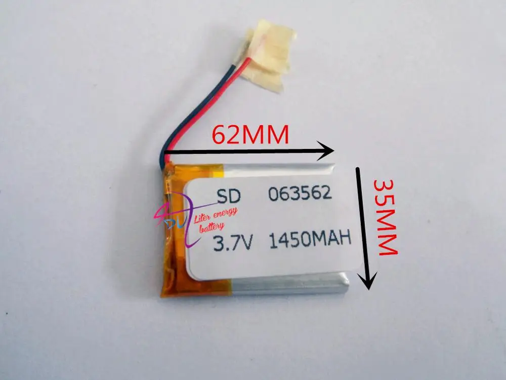 Размер 063562 3 7 V 1450mah аккумулятор планшета с защитной платой для MP4 GPS Цифровые