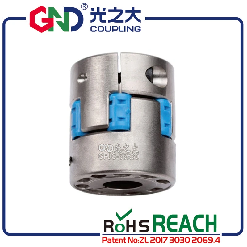 

Flexible coupler GFJC aluminum alloy high rigidity jaw spider D55*L60 High rigidity plum shaped clamp series couplings