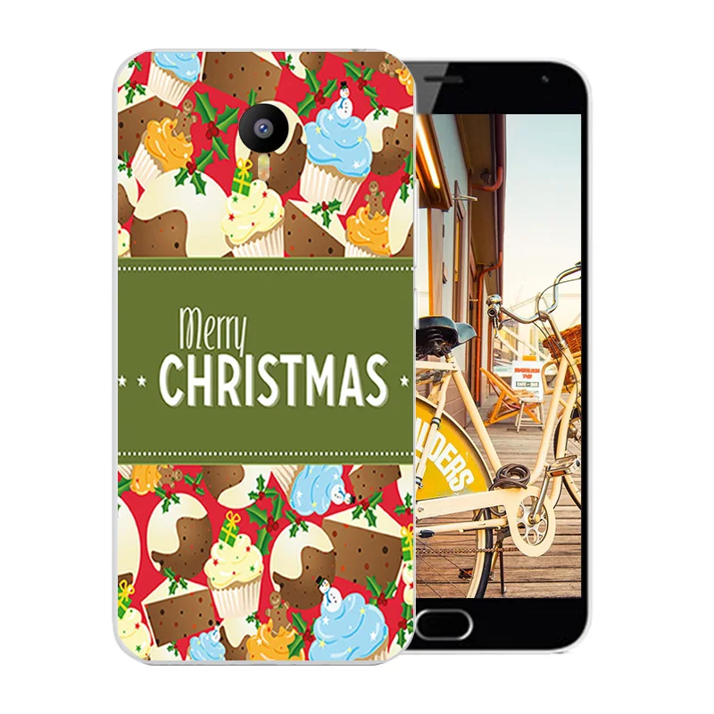 Чехол для Meizu M2 Note 5 '' мягкий силиконовый чехол из ТПУ с рисунком Merry X'MAS M2note