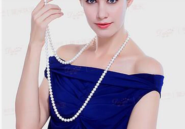 

fine jewelry Details about classic 7-8mm south sea white round pearl necklace 45inch 925s
