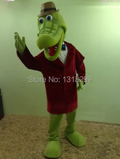 Маскарадный костюм-талисман с крокодиловой кожей Необычные костюмы на заказ