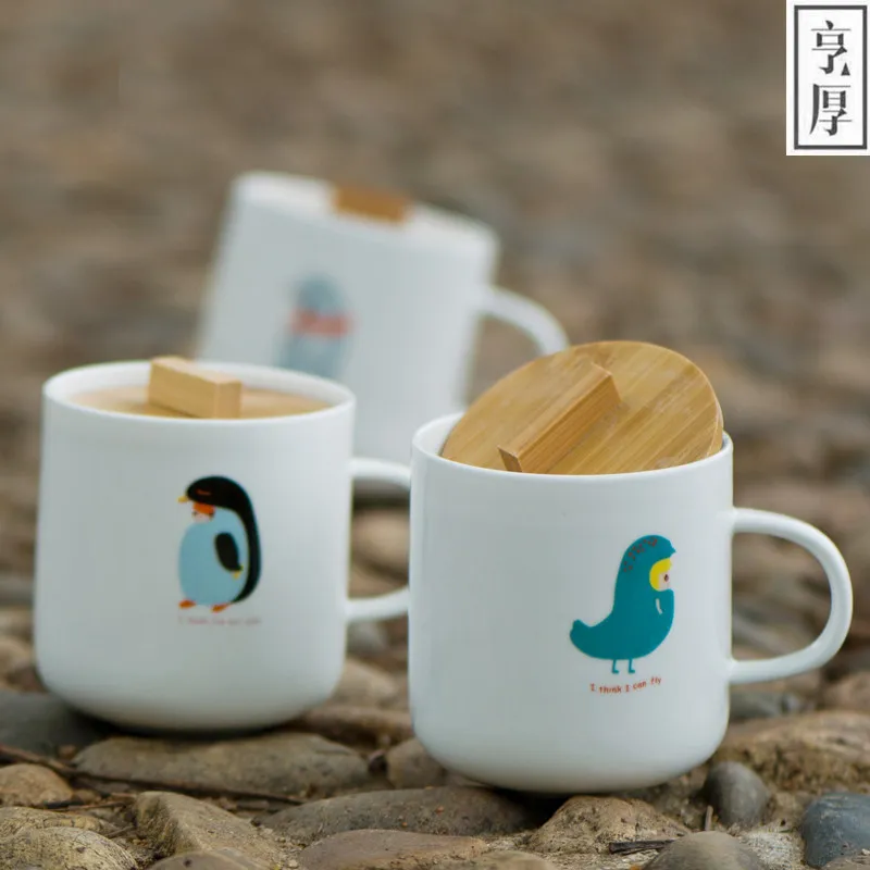 300 мл творческий милый мультфильм Керамика Кружки контейнер для воды Чашки и