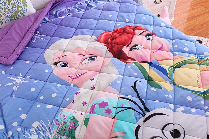 Disney «Холодное сердце» с принтом с принцессами Эльзой и Анной Автомобили Хлопок мультфильм плед Для мальчиков и девочек, студентов, детей, 1,5 м воздушный Кондиционер для волос комплект постельного белья с одеялом