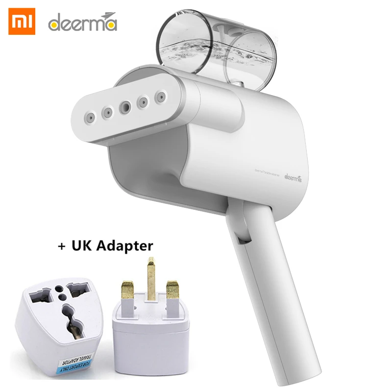 Add UK Adapter MI Mijia Deerma ручной отпариватель для одежды, мини портативный утюг для одежды, складной отпариватель для одежды, 10 секунд, быстрый нагрев для дома и путешествий - Цвет: Add UK Adapter