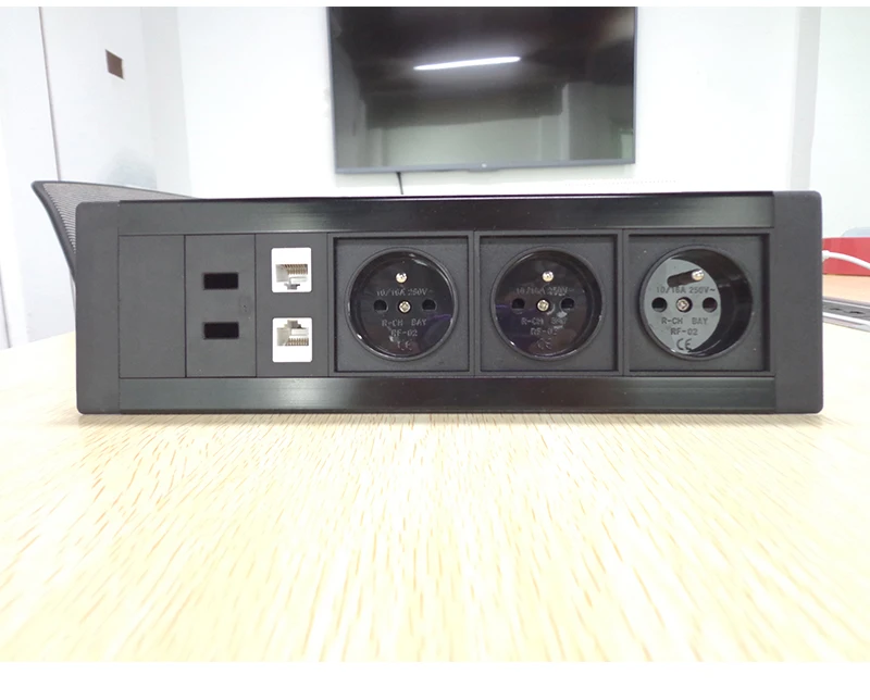 JOHO настольные розетки RJ45 VGA логотип 250 V 10A/16A три гнезда универсальная настольная розетка для настольных компьютеров кабель для передачи данных