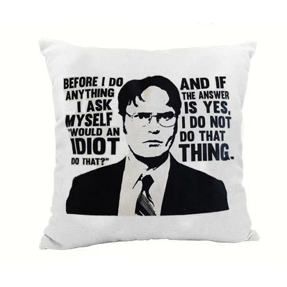Хлопковая льняная накидка на подушку Искусственная &quotИдиот&quot с цитатами &quot