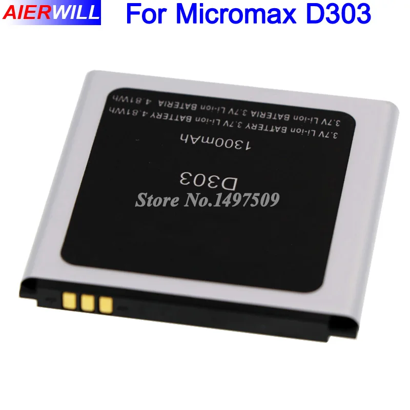 Для Micromax D303 аккумулятор высокого качества 1300mAh|battery for micromax|battery for3 battery |