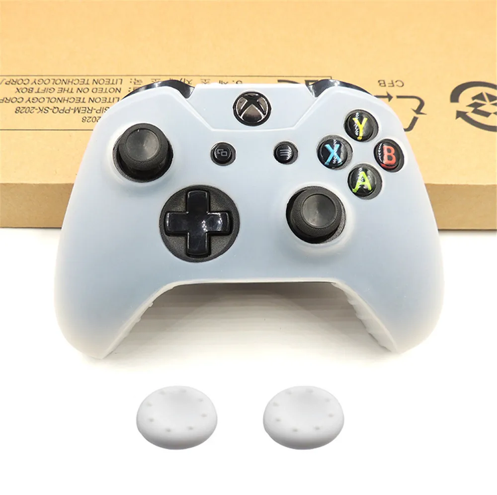 Силиконовый чехол для контроллера XBox One X S + аналоговая ручка стик Box 1 тонкий