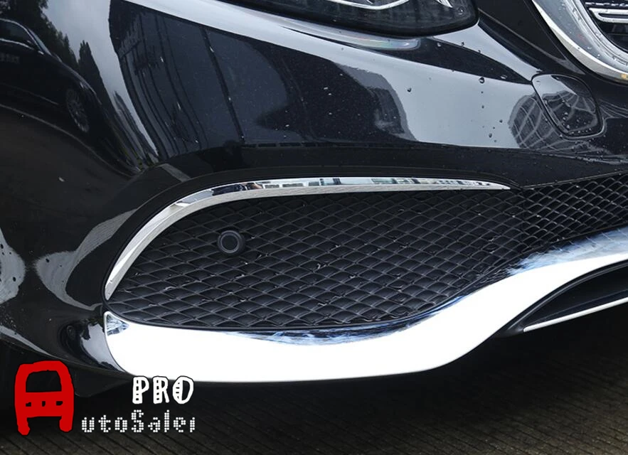 Хромированная передняя решетка Нижний Бампер крышка для губ отделка 3 шт. Mercedes Benz