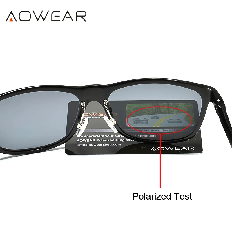 AOWEAR Роскошные качественные солнцезащитные очки мужские Поляризованные алюминиевые ретро солнцезащитные очки мужские очки поляроидные квадратные очки Lunette De Soleil