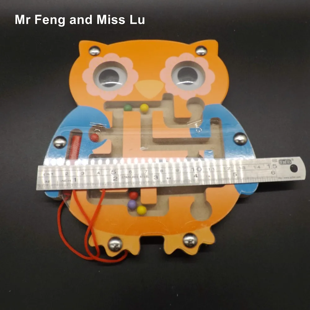 Деревянные игрушки в виде совы магнитный тороидальный лабиринт магнитная ручка