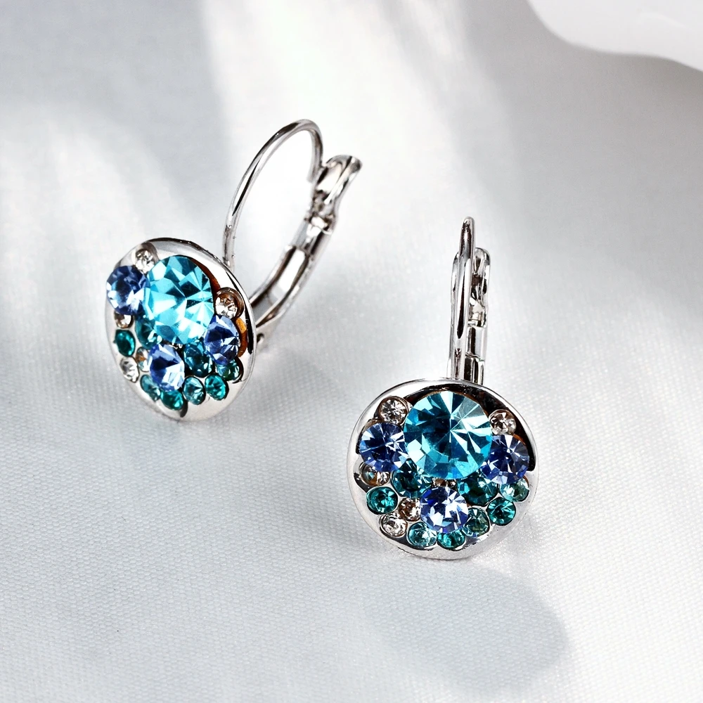 

LEKANI Crystals heart pendant eardrop earrings Made with Austrian ELEMENTS for 2020 Mother's Day women gift