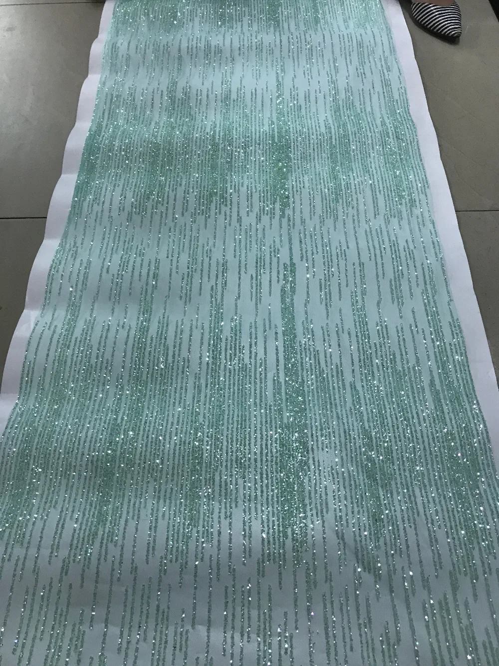 Ap2024 #5 ярдов мятно-зеленая маленькая полоска искусственная тюль сетка сахарное