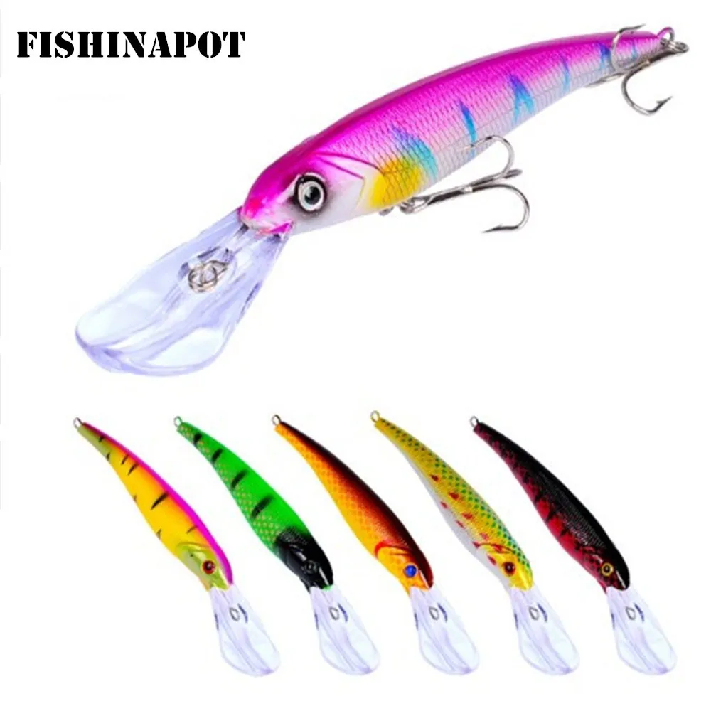 

FISHINAPOT 1PCS 16.5cm 28g Minnow Fishing Lure Big Crankbait Trolling Artificial Hard Bait For Pike Carp lures Peche Wobbler
