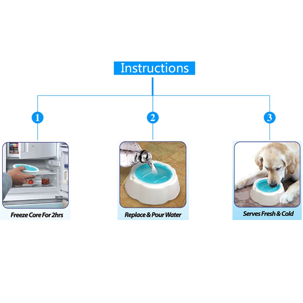 Гелевая миска для собак морозная Нескользящая силиконовая домашних животных