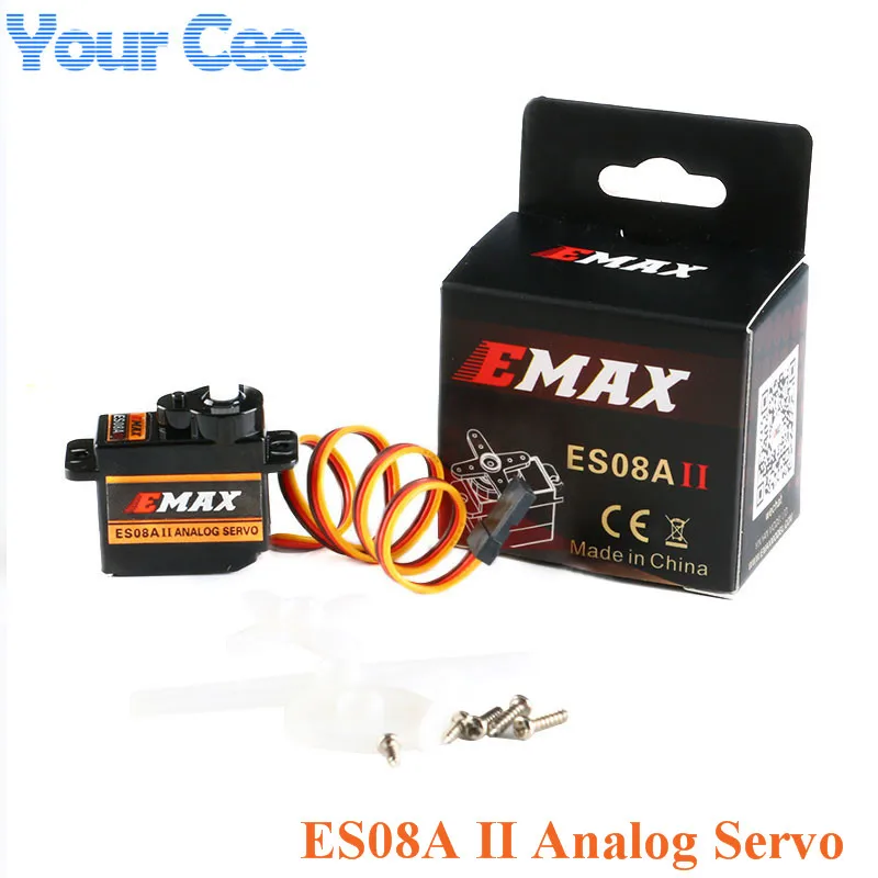 EMAX ES08A II Мини Аналоговый сервопривод с 9g пластиковым зубчатым фиксированным