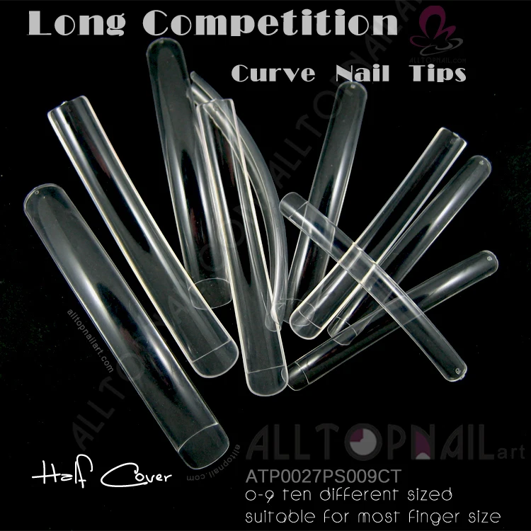 Профессиональные накладные ногти длинные прозрачные для салонов 20 упаковок