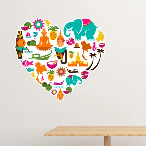 Королевская тайская традиционная культура Я люблю тайского слона настенная
