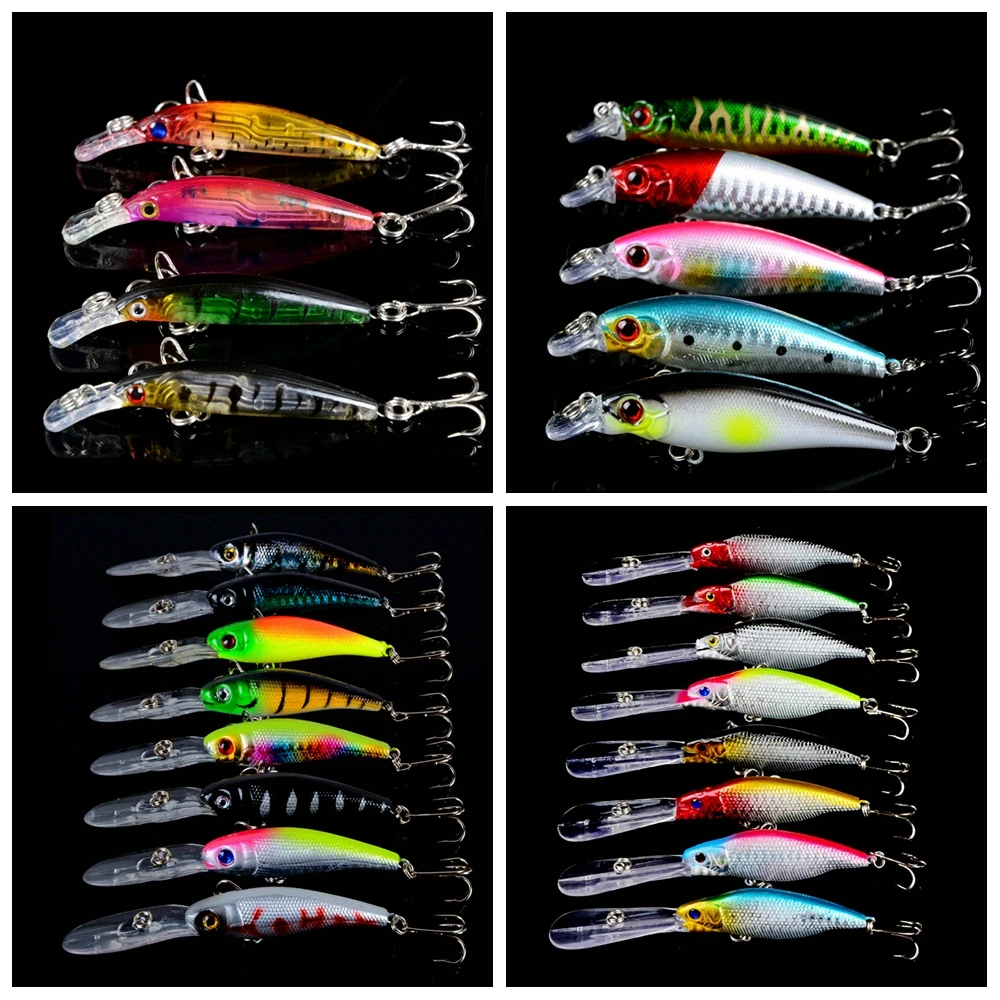 70 шт./лот набор рыболовных приманок 9 разных стилей гольян модели приманка