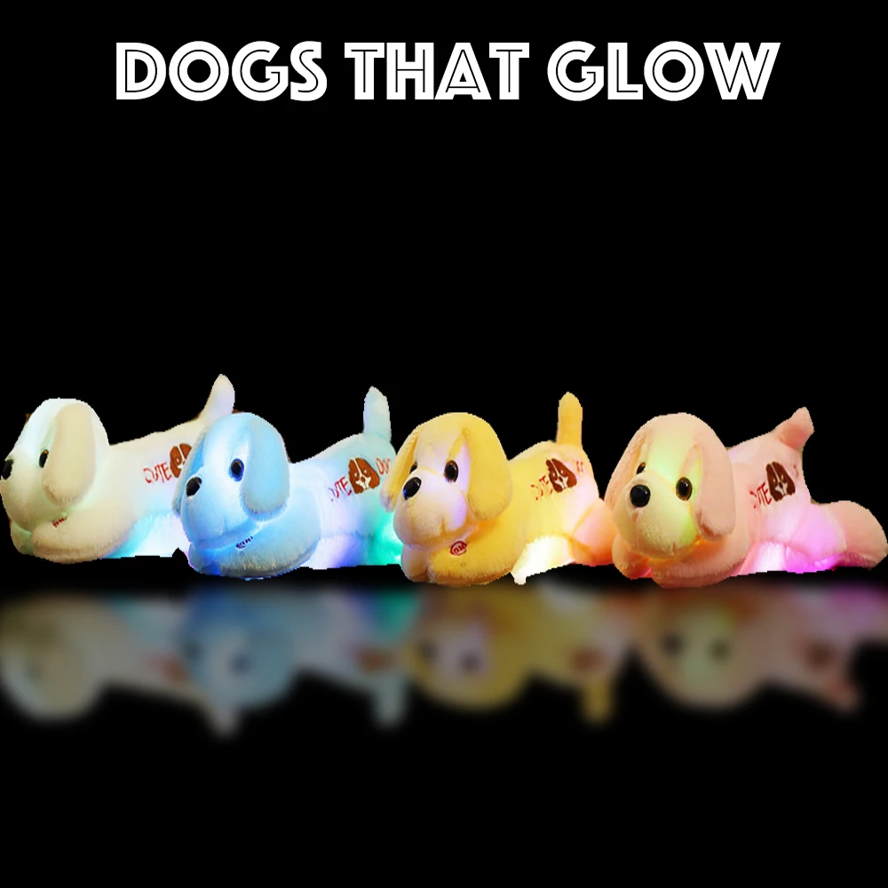 Мягкая светящаяся игрушка для собаки 7 цветов настроения мигание уютные мягкие