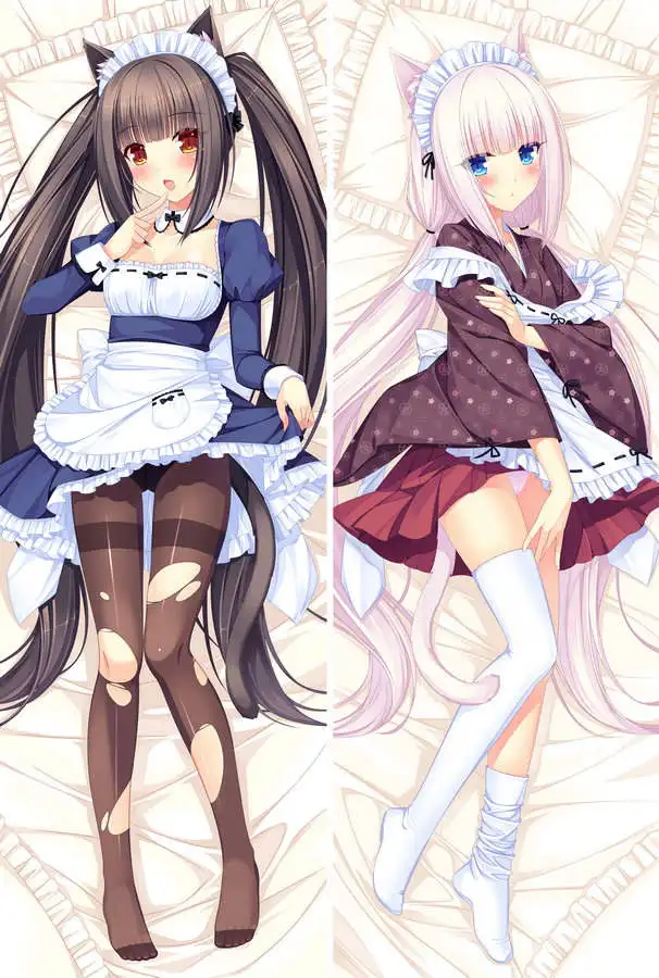 Игра Nekopara Chocola ваниль обнимающая Подушка Наволочка Чехол Сексуальная подушка