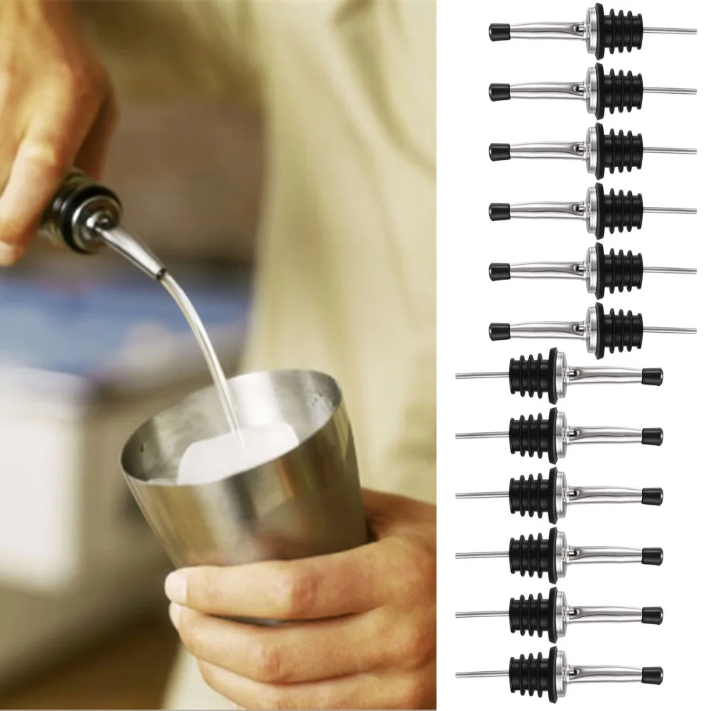12 шт./лот разливатель для винных бутылок из нержавеющей стали с крышкой диспенсер