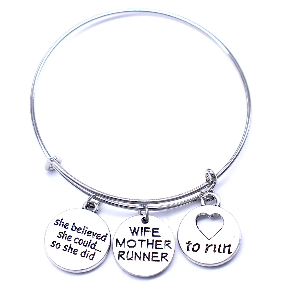 Модные спортивные украшения для бега металлическая подвеска проволочный