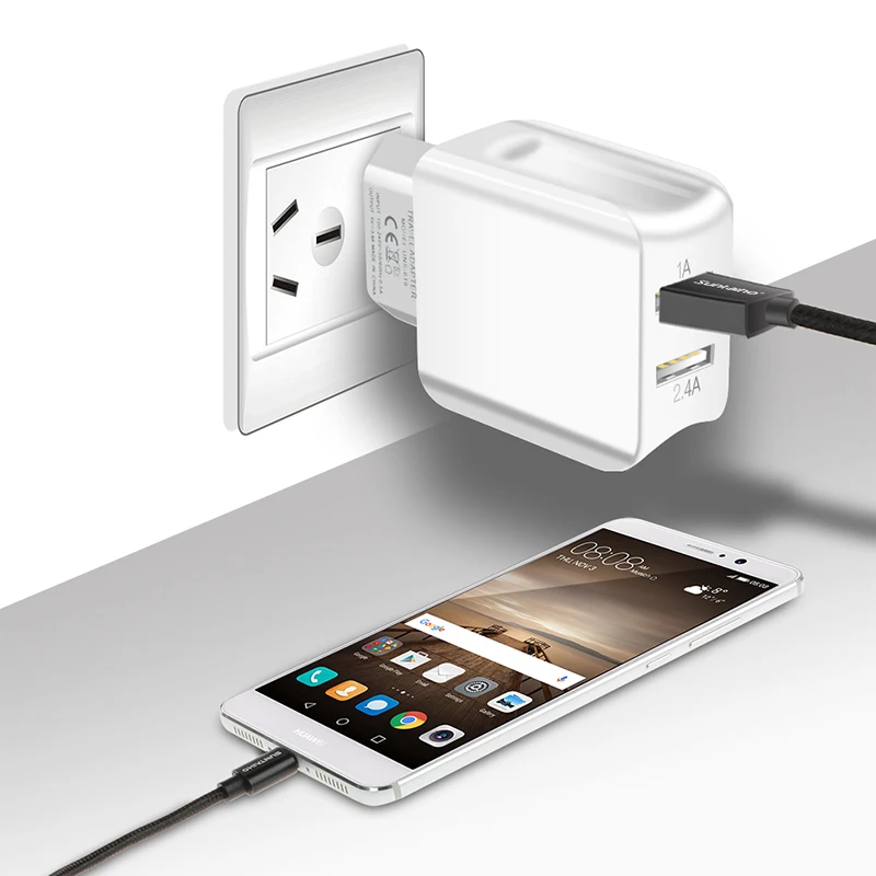 Сетевое зарядное устройство Suntaiho универсальное с двумя usb портами для
