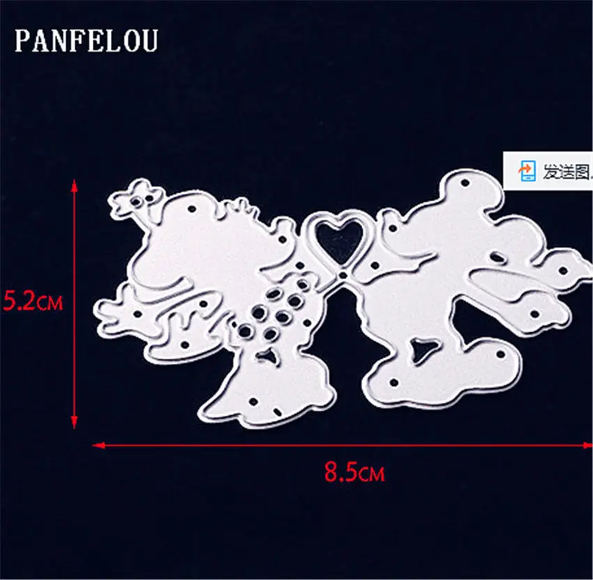 PANFELOU металлическое ремесло любовь крысы высекальные штампы для скрапбукинга/DIY