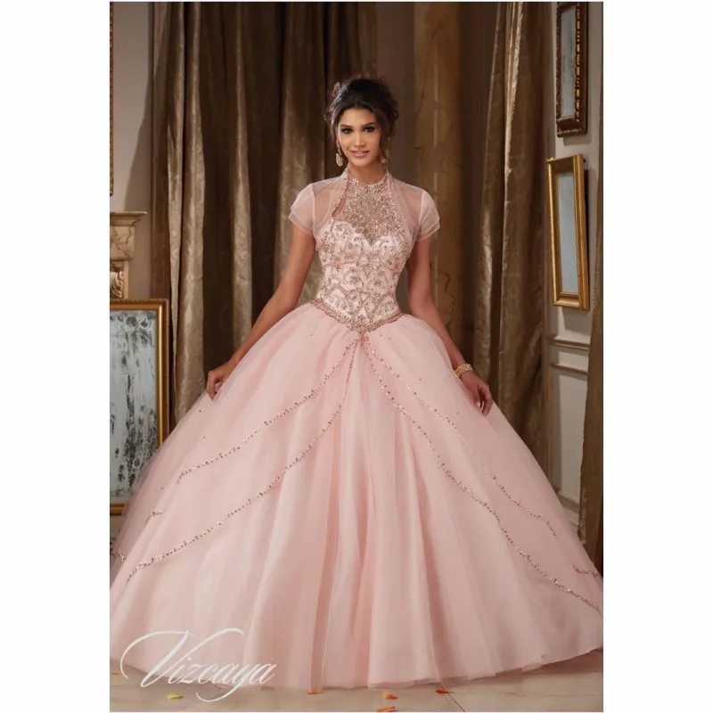 Romantic Crystal Beading Ruffles Sleeveless Sweet Ball Gown Quinceanera Dresses party dress 16 for Birthday Plus Size Party | Свадьбы и