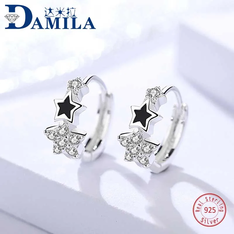 

Женские серьги из серебра 100% пробы, со звездами