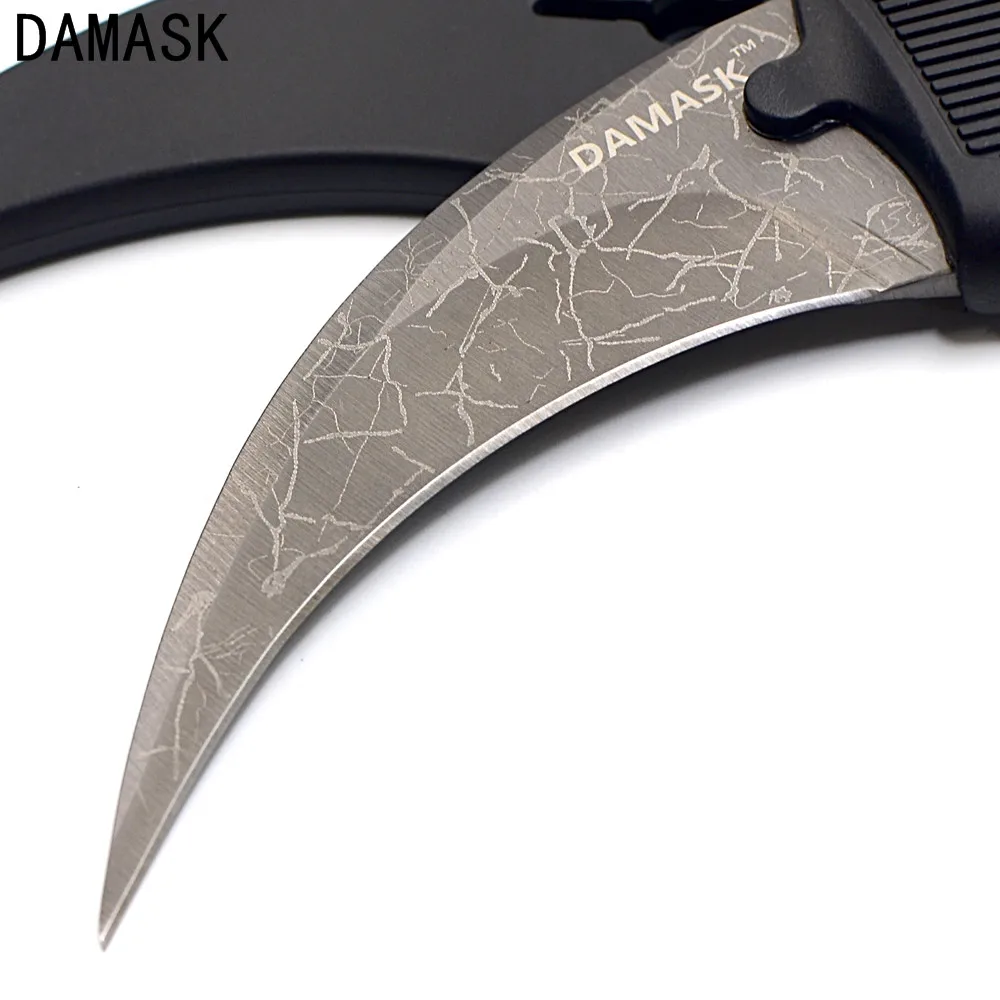 Дамасский Открытый нож Karambit для выживания CSGO Тактический борьба Кемпинг Туризм
