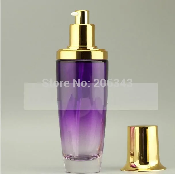 100 мл пурпурная стеклянная бутылка для лосьона со стандартной косметической