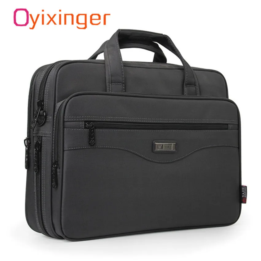 Oyixinger, высокое качество, мужской деловой портфель, сумки для ноутбука, нейлоновая ткань, водонепроницаемые сумки, джентльмен, на плечо, для работы в офисе, посылка