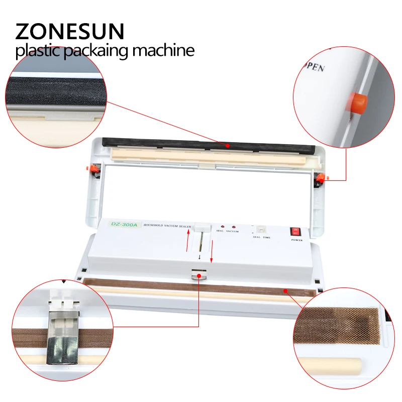 

Electric Vacuum Heat Sealing Machine Household Food Packing Sealers Kitchen Appliances Food Saver Preserver