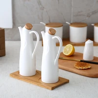 home ceramic soy sauce bottle vinegar dressing jar oil cup ins art oil vinegar pots kitchen salt pepper shakers cups