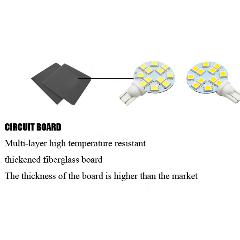 2X T10 стояночные огни DC 12V Авто W5W Клин Led Автомобильный свет 12-SMD 5050 теплый белый