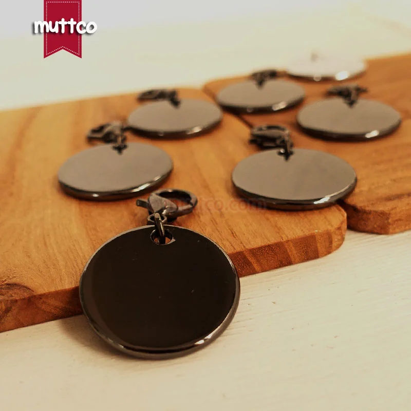 50 шт./лот оптовая продажа металлическая круглая кошачья собачья бирка пустая