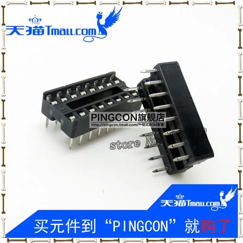 

DIP-16 straight socket narrow body 16 feet and free shipping.