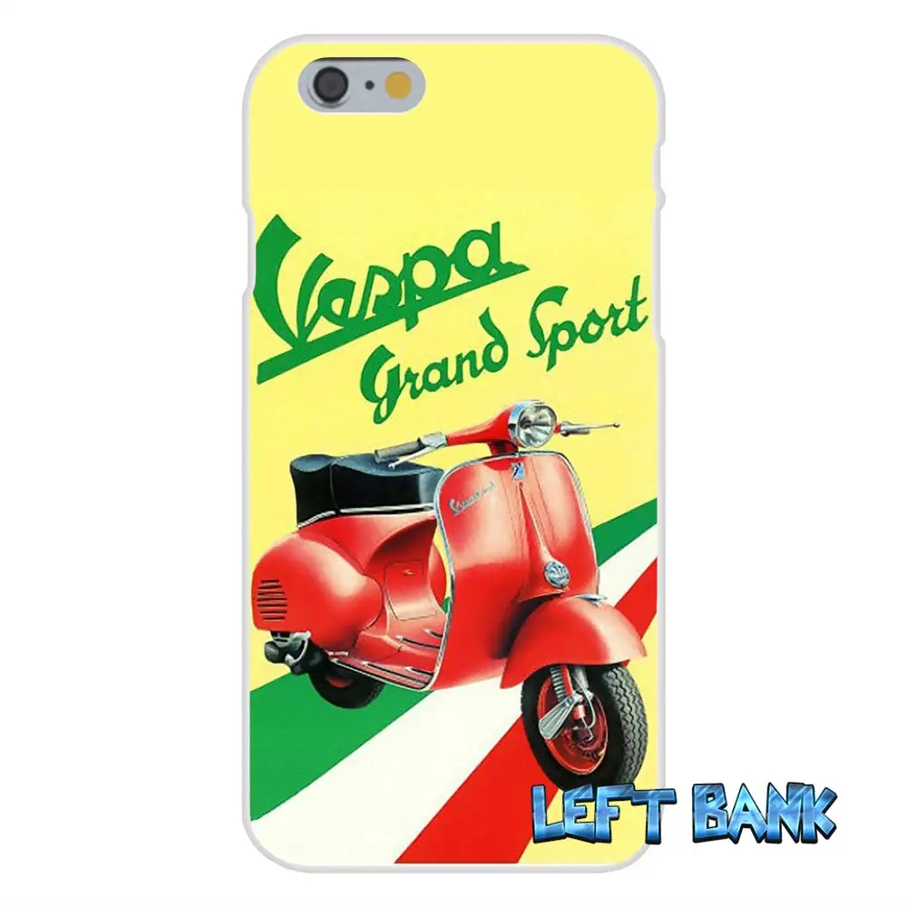 Vespa скутер мотоцикл Мягкий Силиконовый ТПУ Прозрачный чехол для Samsung Galaxy Note 3 4 5 S4 S5
