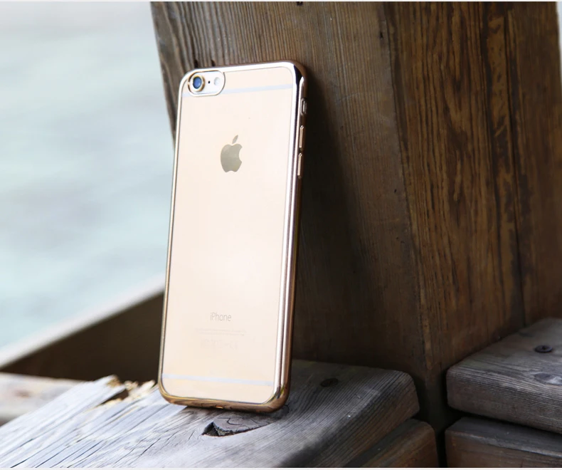TPU Soft Plating Crystal Clear Silicone for Apple iphone 5 5s 6 6s 7 plus 8 X phone case Funda Coque Shell |