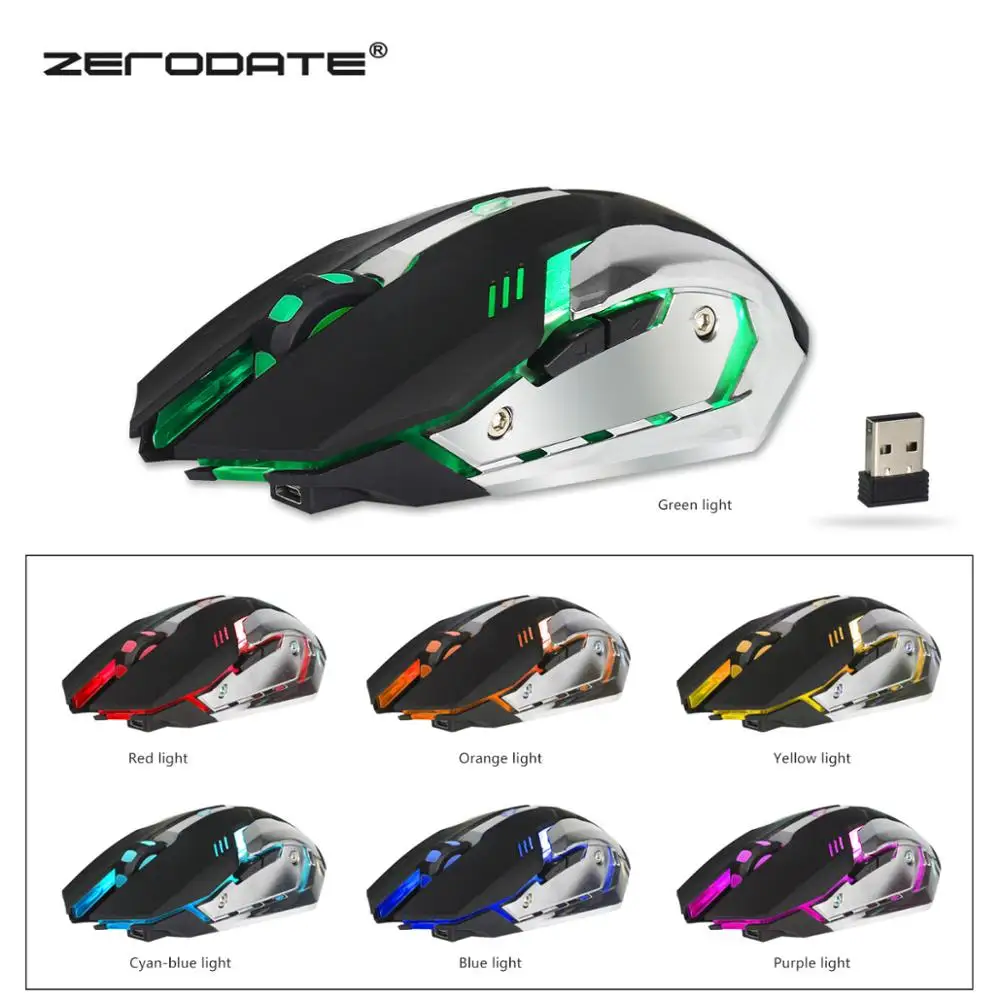 DASENLON STORE Zerodate игровая мышь 2 4 ГГц Беспроводная со встроенным аккумулятором 600 мАч |