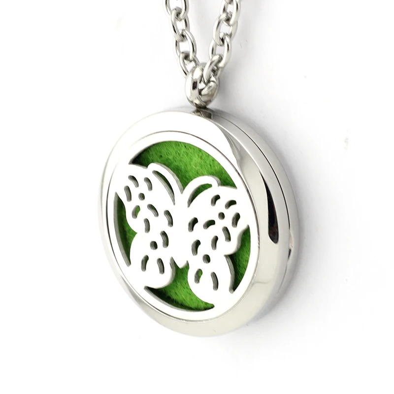 Круглая Подвеска бабочка из нержавеющей стали для ароматерапии и эфирных масел 30