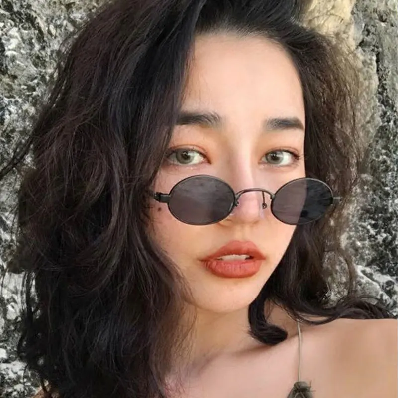 Маленькие овальные солнцезащитные очки для мужчин и женщин винтажные маленькие