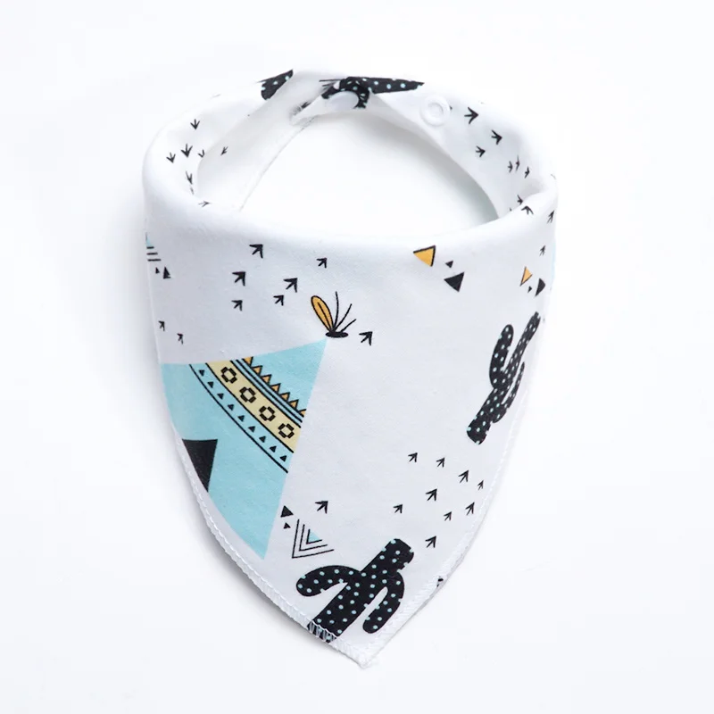teepee Muslinlife милый мультфильм детский Слюнявчик с принтом из хлопка для новорожденных, младенцев, для мальчиков и девочек, шарф с треугольниками для малышей Бандана 30 узор - Цвет: teepee