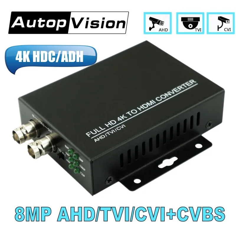 

1080P 8MP разрешение CVI/TVI/AHD + CVBS в HDMI конвертер HDC ADH FULL HD 4K HD коаксиальный на HDMI выход и HDMI вход камера тест