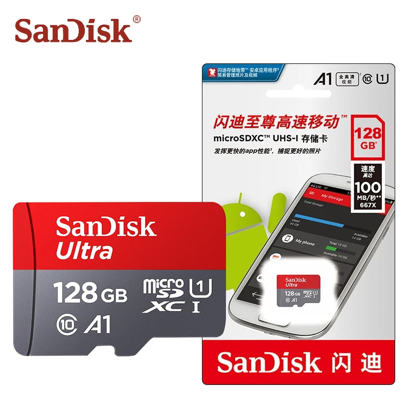 Карта памяти SanDisk класса 10 micro sd 32 Гб карта microsd tf 16 г tarjeta 128 ГБ карт 64 | Компьютеры и