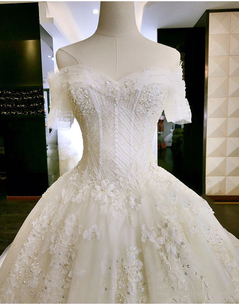 Романтический торжественные платья Длинные свадебные спинки Аппликация 2017